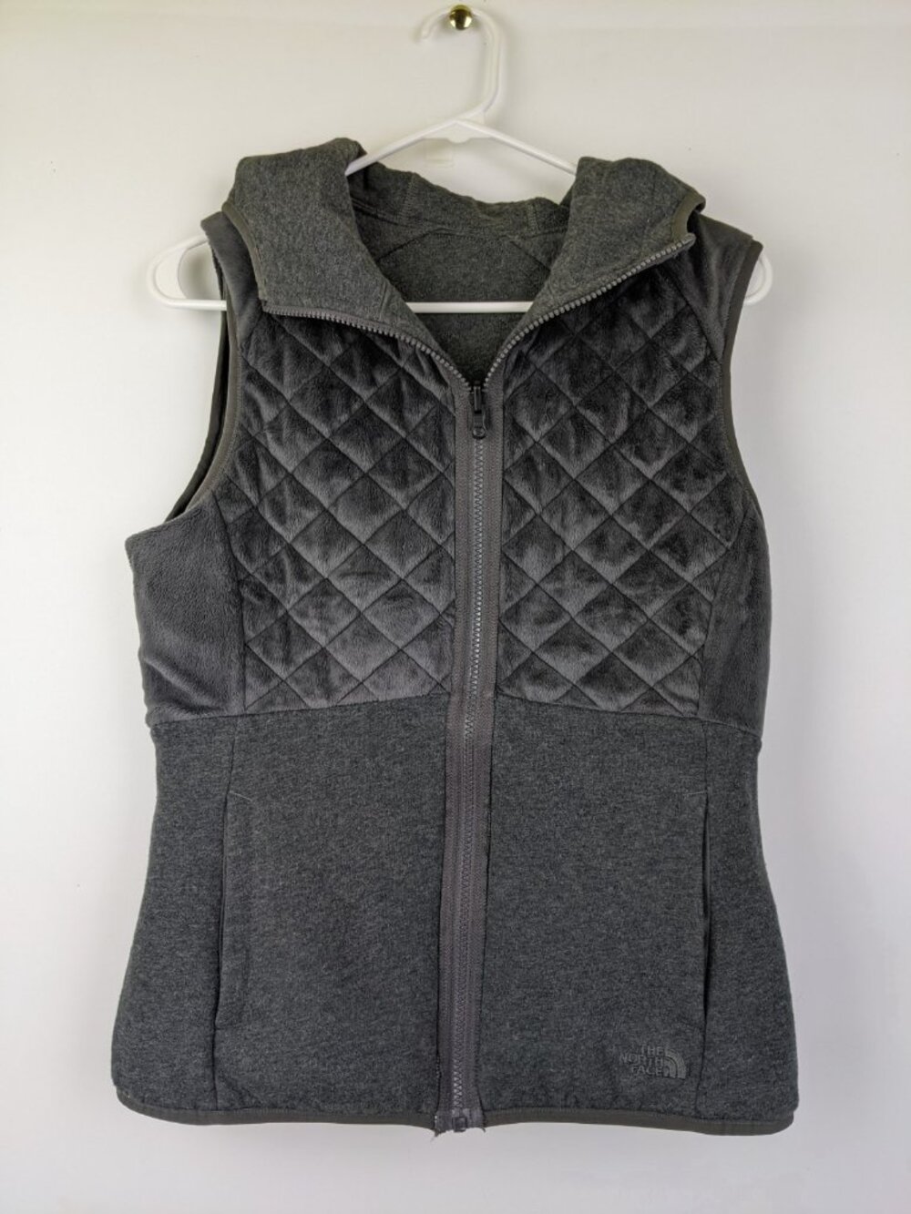 The North Face Reversible Hooded Full Zip Vest Black Womens Size Medium